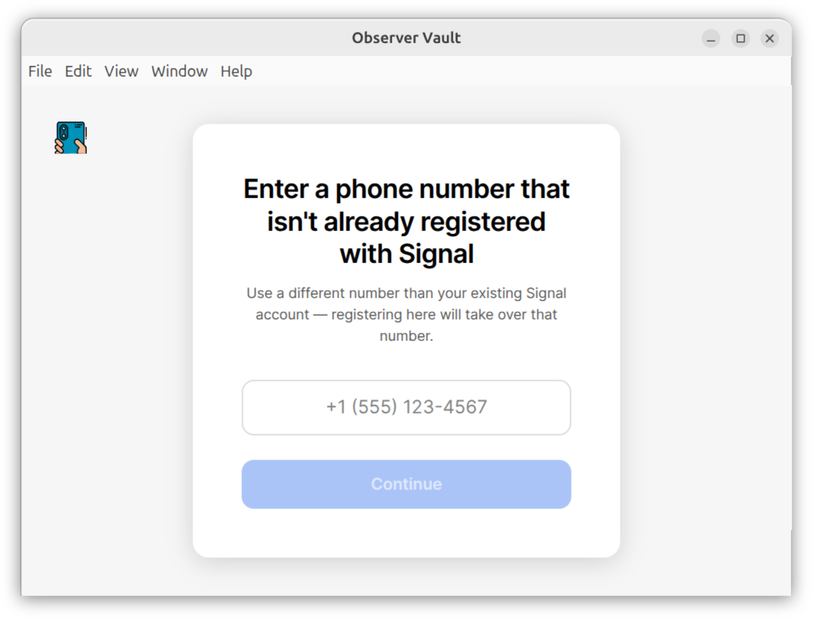 Enter a phone number
